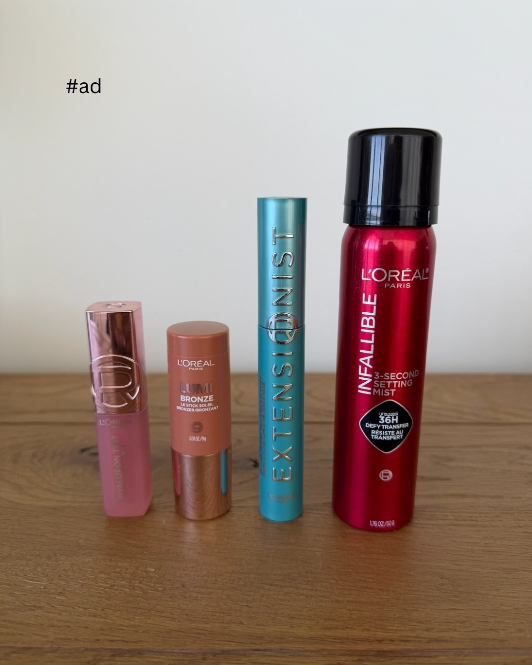 #LorealParisPartner #ad - I spent under $50 at @target and got 4 amazing new makeup products from @lorealparis

Lumi Bronze Soleil Bronzer Sticks - Sunkissed Rose
Hyaluron Tint Lip Stain Serum - Worth It
Extensionist Mascara - Black Waterproof
Infallible Setting Spray - Travel Size

#LOrealParisMakeup #TargetPartner #Target @shop.ltk #liketkit 
