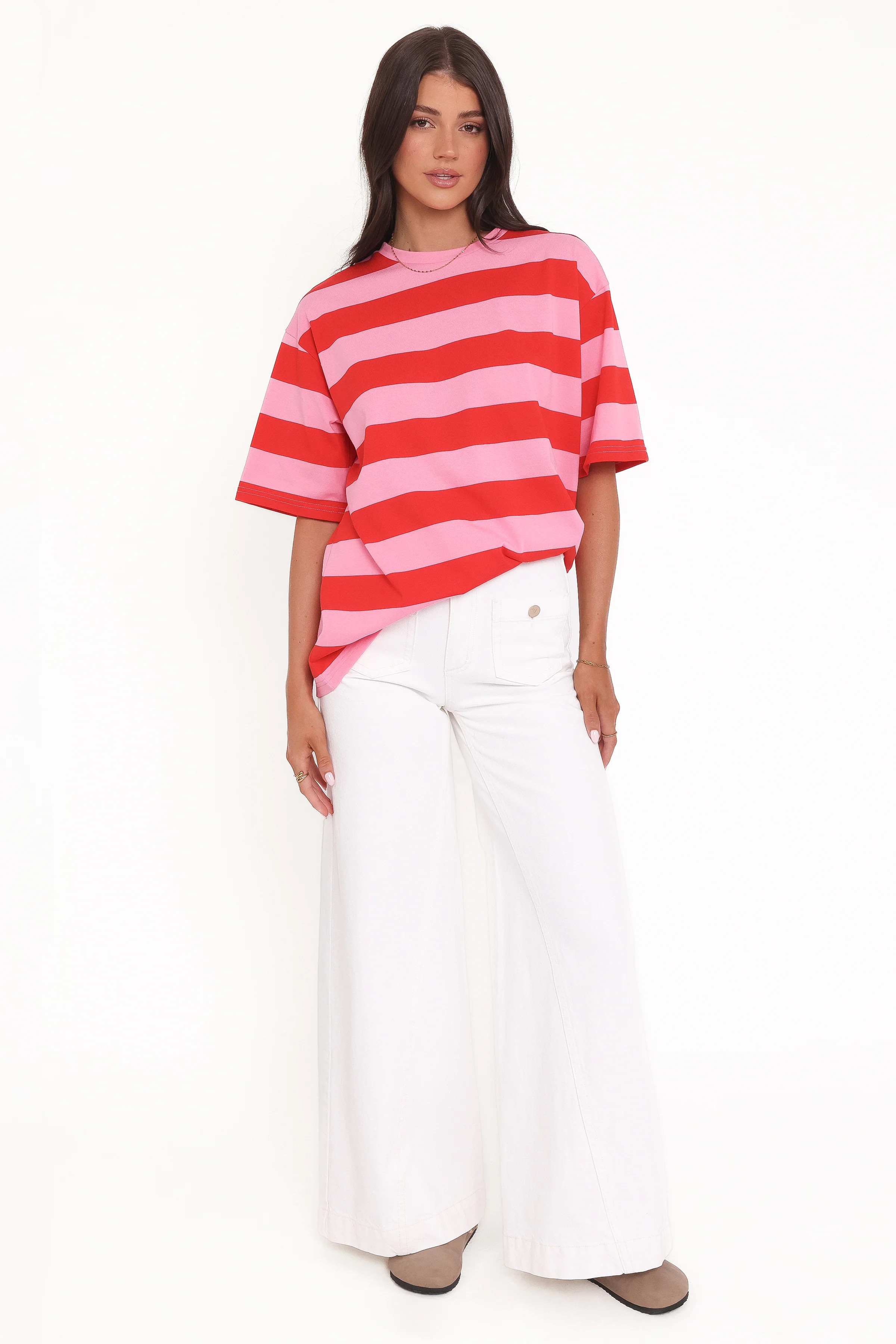 Zestora Tee - Red Pink Stripe | Petal & Pup (US)