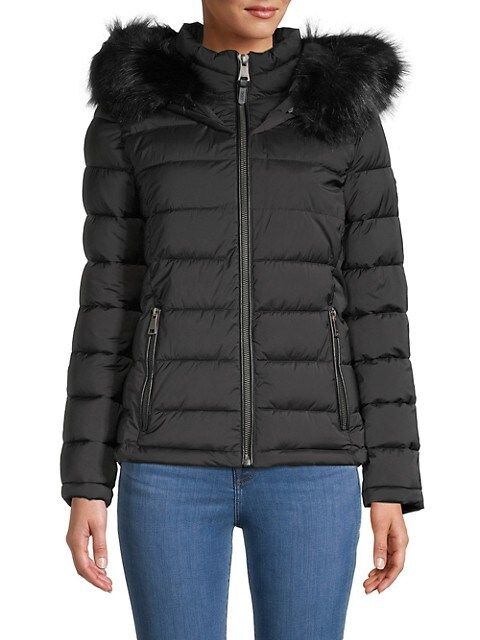 DKNY Faux Fur-Trim Puffer Jacket on SALE | Saks OFF 5TH | Saks Fifth Avenue OFF 5TH (Pmt risk)
