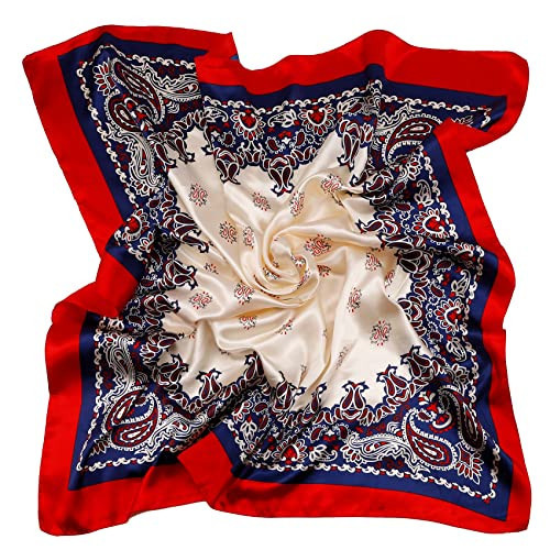 Silk Scarf,Head Scarf for Women,Head Silk Bandanas for Women,Silk Hair Scarf,Silk Head Scarf for Sleeping,Silk Head Scarf Wraps,35in x35in Satin Hair Scarf,Silk Scarf for Hair Wrapping at Night | Amazon (US)
