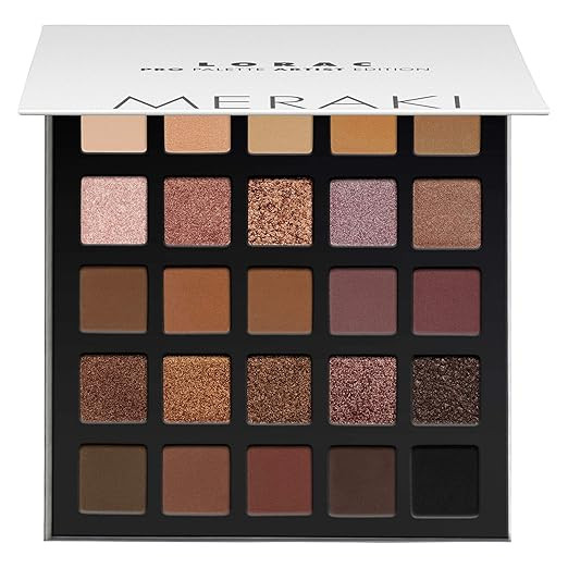 Amazon.com: LORAC PRO Matte & Shimmer Eyeshadow Palette, Meraki | Glitter | Mirror Compact | Crue... | Amazon (US)