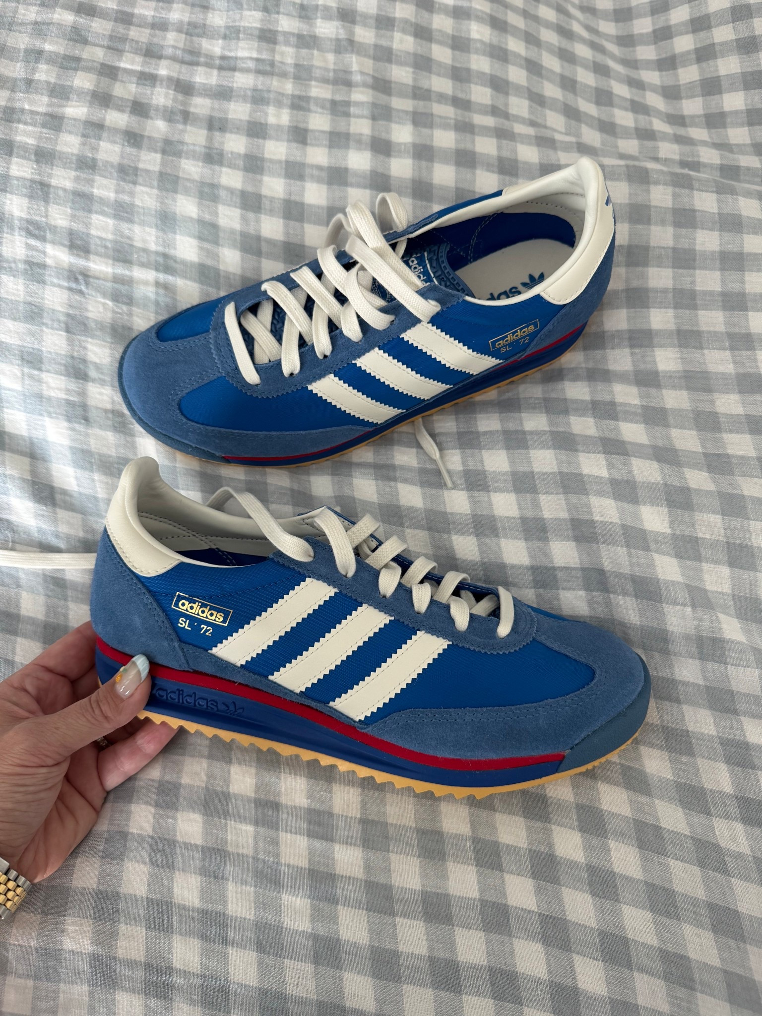 Patriotic adidas’s 😍 they’re kids sizing. I’m usually a 8.5 and I did a 6.5 in these and they’re perfect 🇺🇸 

#LTKShoeCrush #LTKSeasonal #LTKFindsUnder100