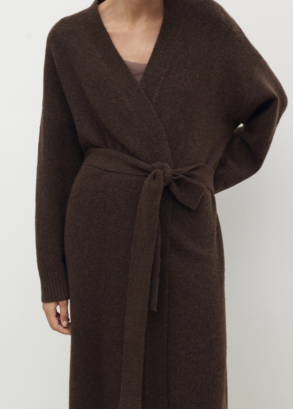 Knitted long dressing gown - Women | MANGO United Kingdom | MANGO (UK)