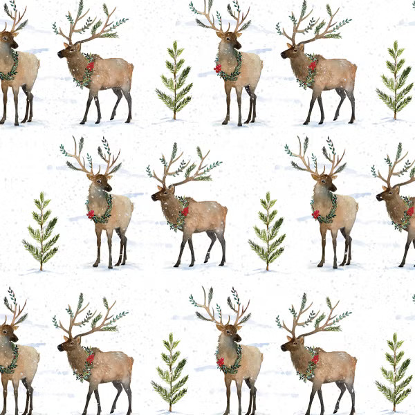 Punch Studio Rustic Elks Wrapping Paper | The Container Store
