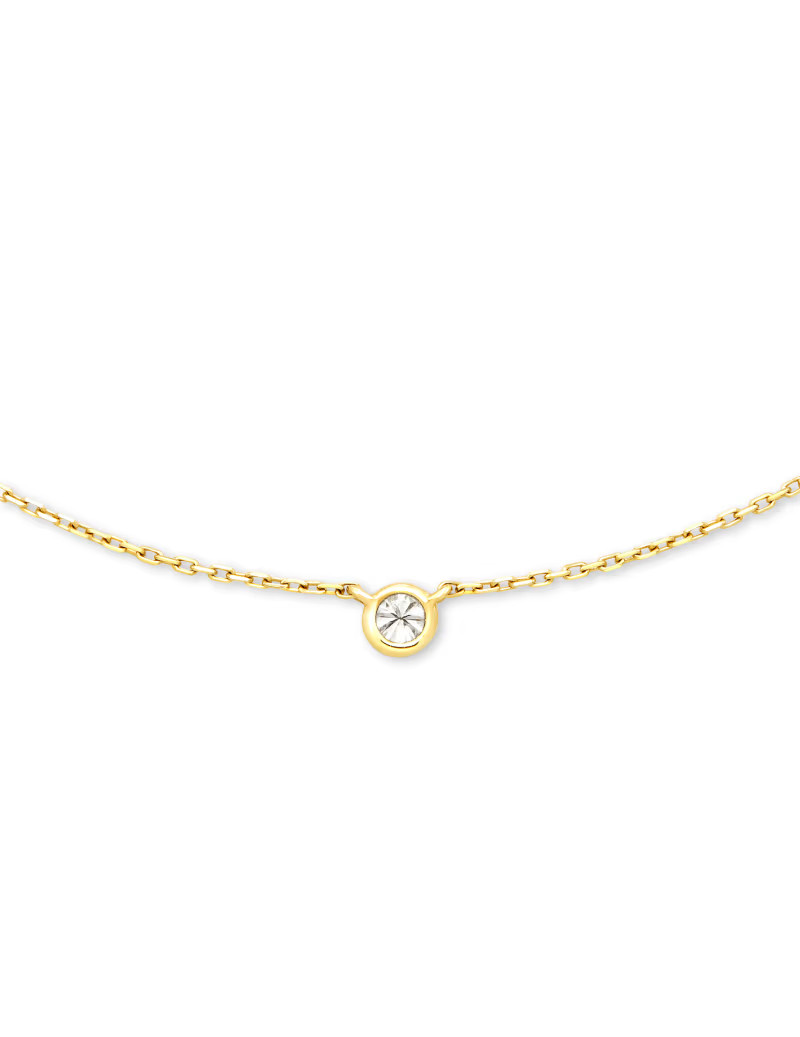 Audrey 14k Yellow Gold Pendant Necklace in White Diamond | Kendra Scott