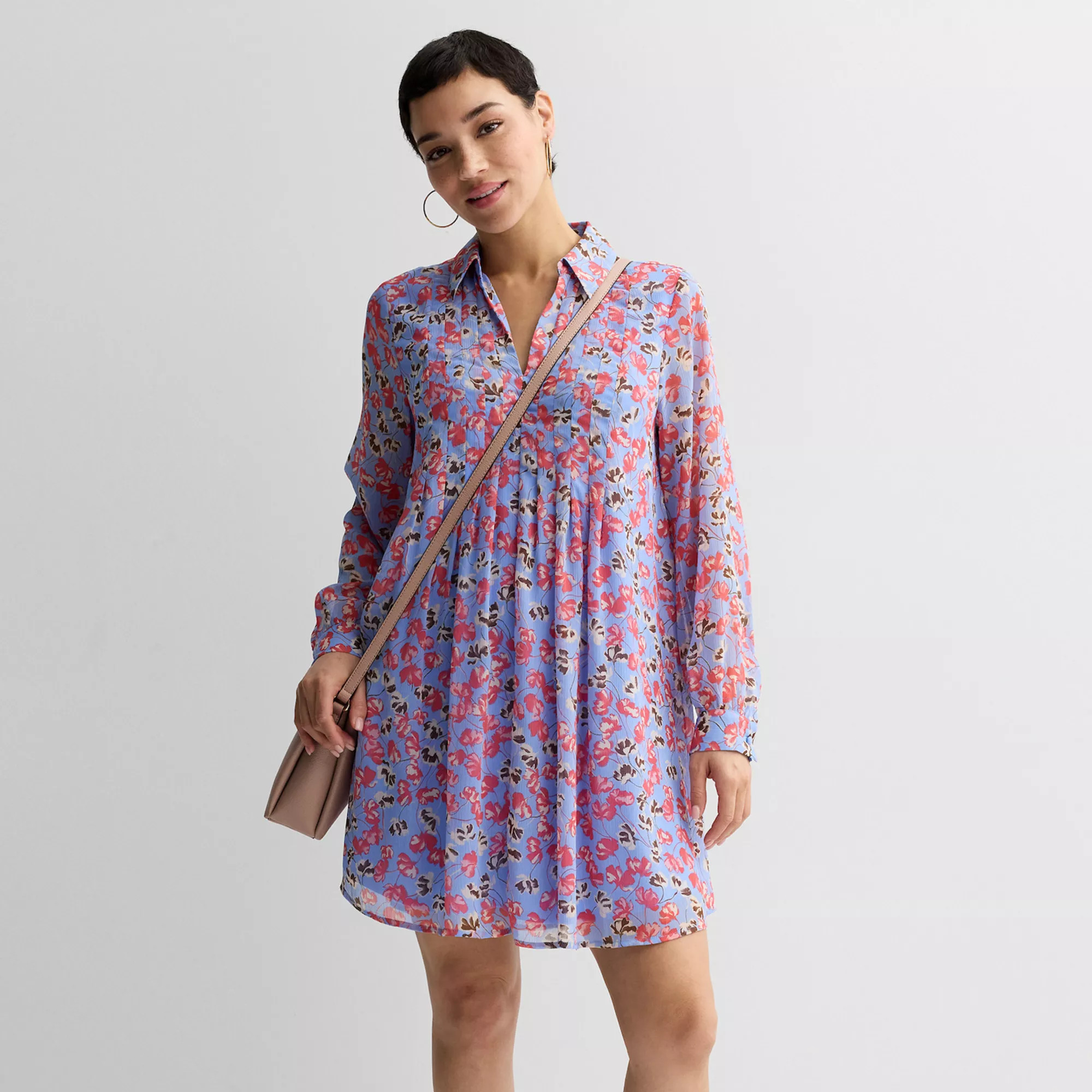 Women's Nine West Pintuck Mini Dress | Kohl's