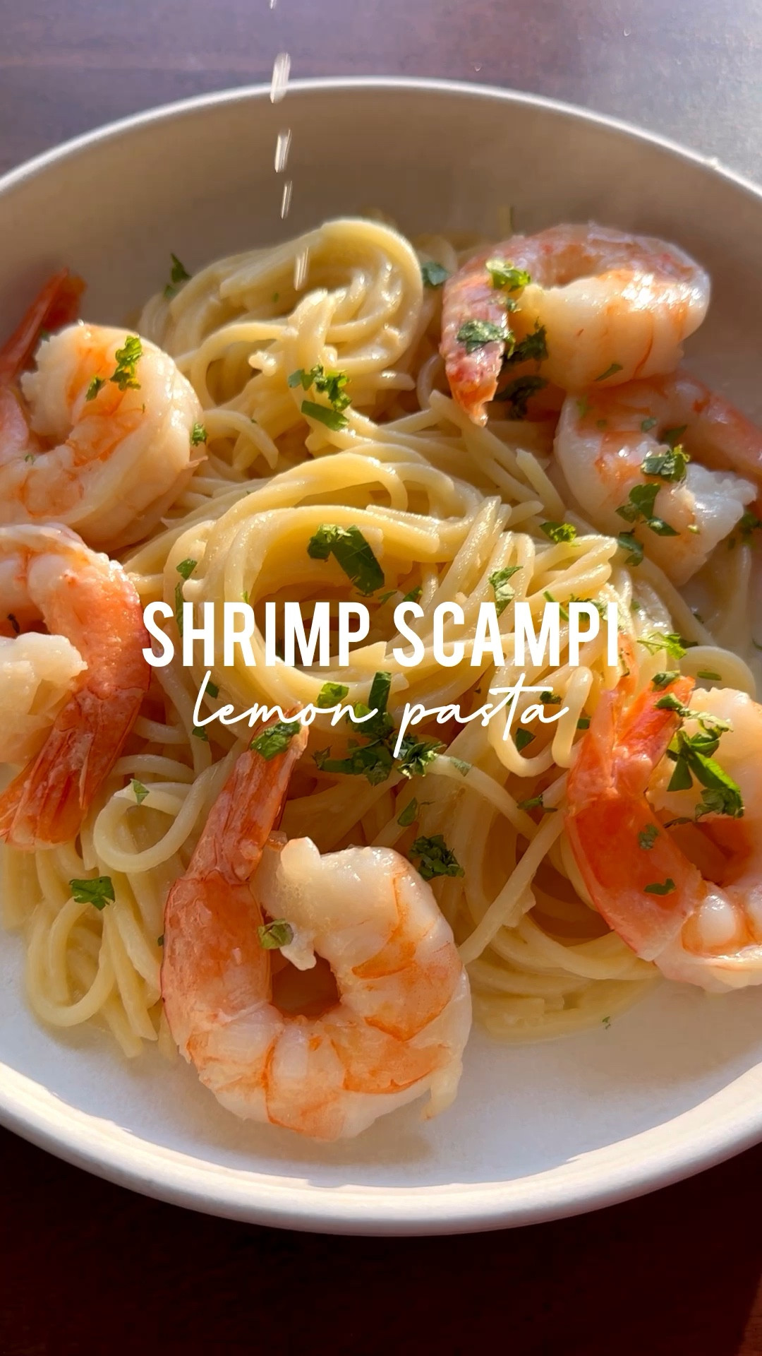 Shrimp scampi is a heavenly decedent and rich dish that’s way easier to make than you think. This dish cooks fast, so have your ingredients prepped to keep up with the heat.What you'll need: Serves 4
16 oz box of pasta (like spaghetti, angel hair, or linguine)
2 Tbl butter
2 Tbl olive oil
2 garlic cloves, minced
1-2 pounds shrimp, deveined
1/2 cup dry white wine (like a Chardonnay)
1/4 cup heavy cream
1/2 cup freshly grated parmesan juice from half a lemon
fresh parsley, chopped
salt
Shrimp marinade:
1/4 cup olive oil
2 garlic cloves, minced
heavy pinch of salt

The full recipe is easily searchable at hollandhouseeatery.com

#LTKVideo #LTKU #LTKfamily