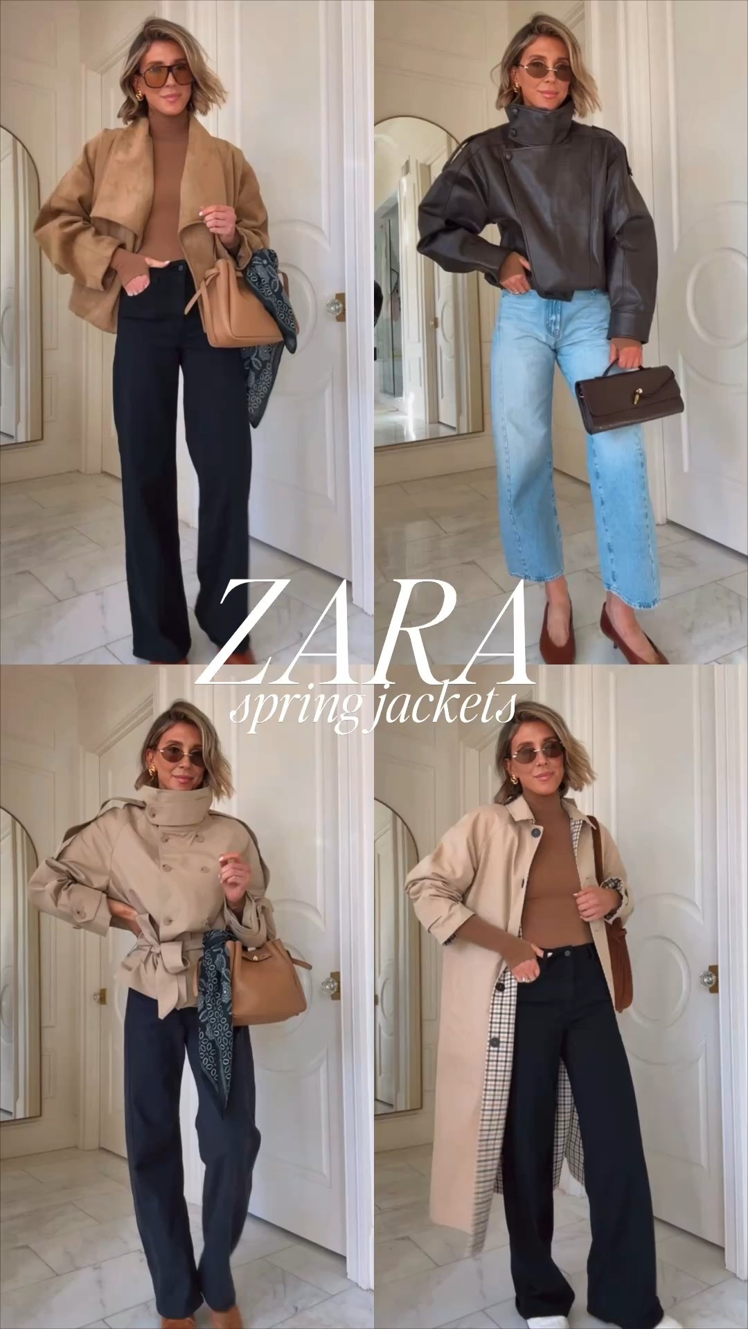 New spring jackets from Zara I'm loving. I'm 5'7 wearing size small 