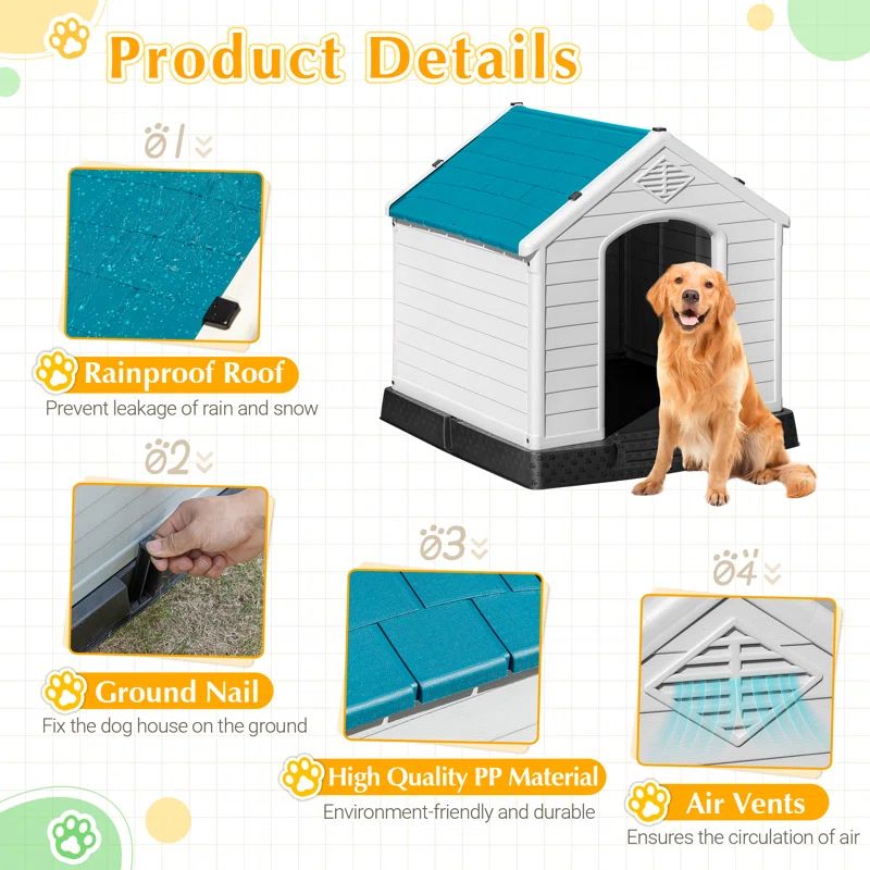 Daneille Plastic Dog House | Wayfair North America