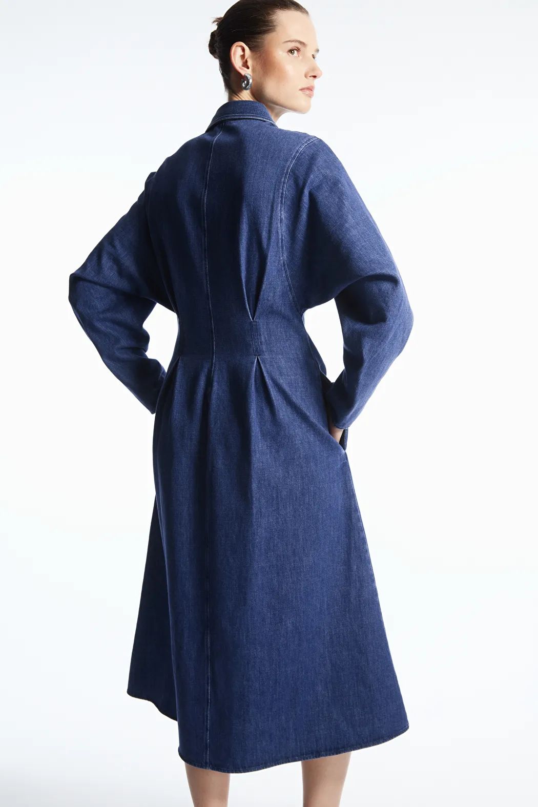 ZIP-UP DENIM SHIRT DRESS - DARK BLUE - Dresses - COS | COS (US)