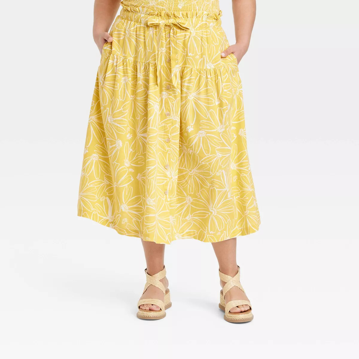 Women's Tie Waist Midi Skirt - Universal Thread™ | Target