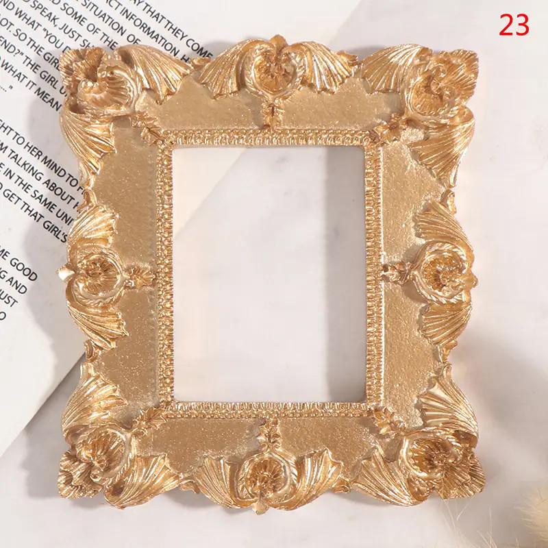 1pc Exquisite Golden Picture Frame - Vintage Relief Design, Mini Size, Perfect for Photo Props, H... | Temu Affiliate Program