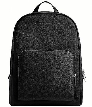 COACH Signature Canvas Wade Backpack - Black Signature | Dillard's