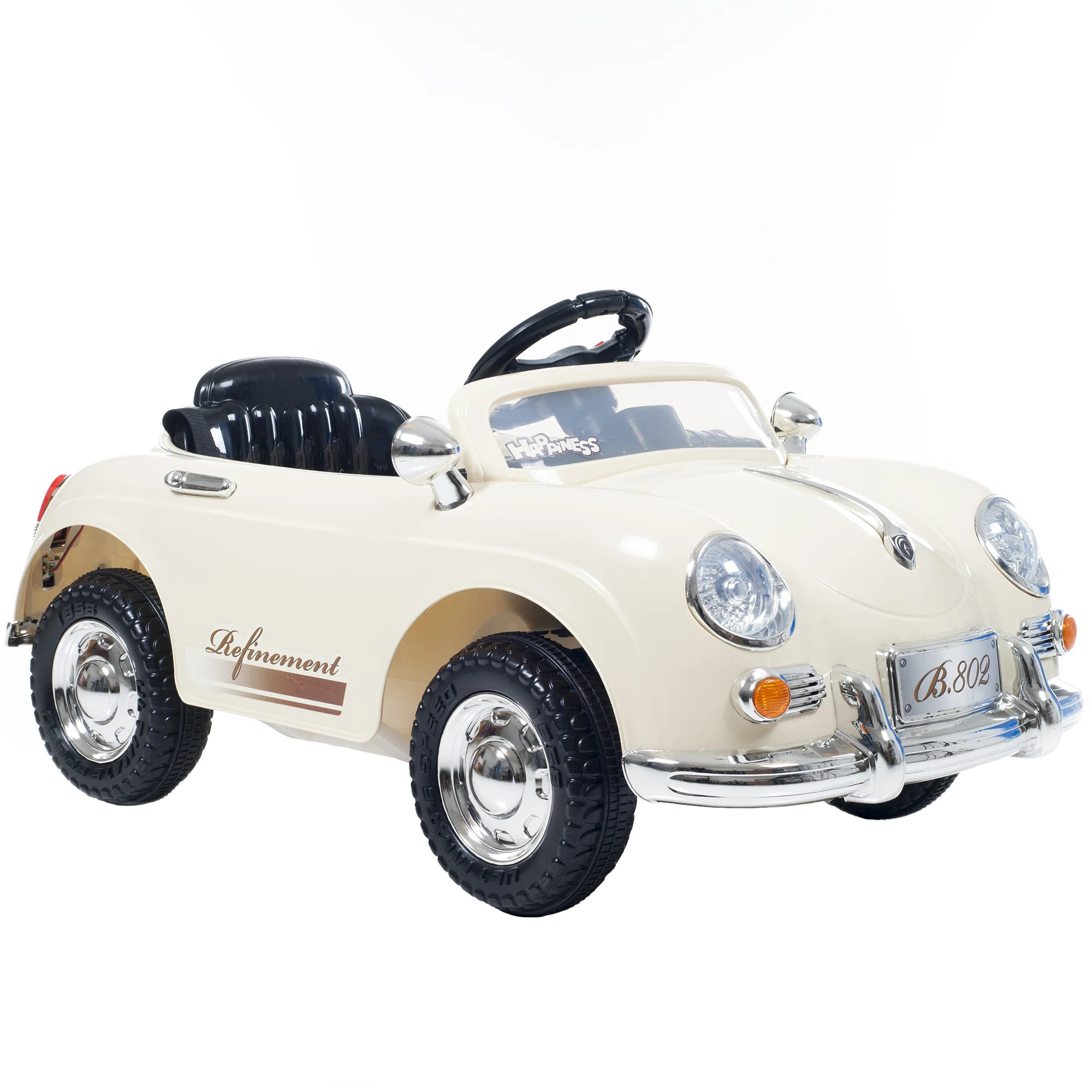 Classic Car for Kids with Remote - 6V Battery Powered Ride On Toy with Lights and AUX Port by Lil... | Wayfair North America
