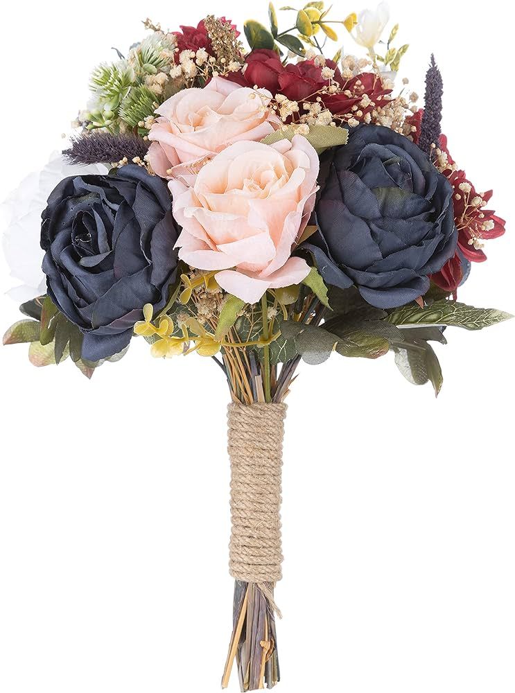 Bridals By Ada-Melpomene 14″ Wedding Bouquets for Bride, Wedding Flowers, Bridesmaid Bouquets f... | Amazon (US)