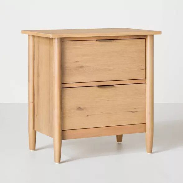 2-Drawer Wood Nightstand Black - Hearth & Hand™ with Magnolia | Target