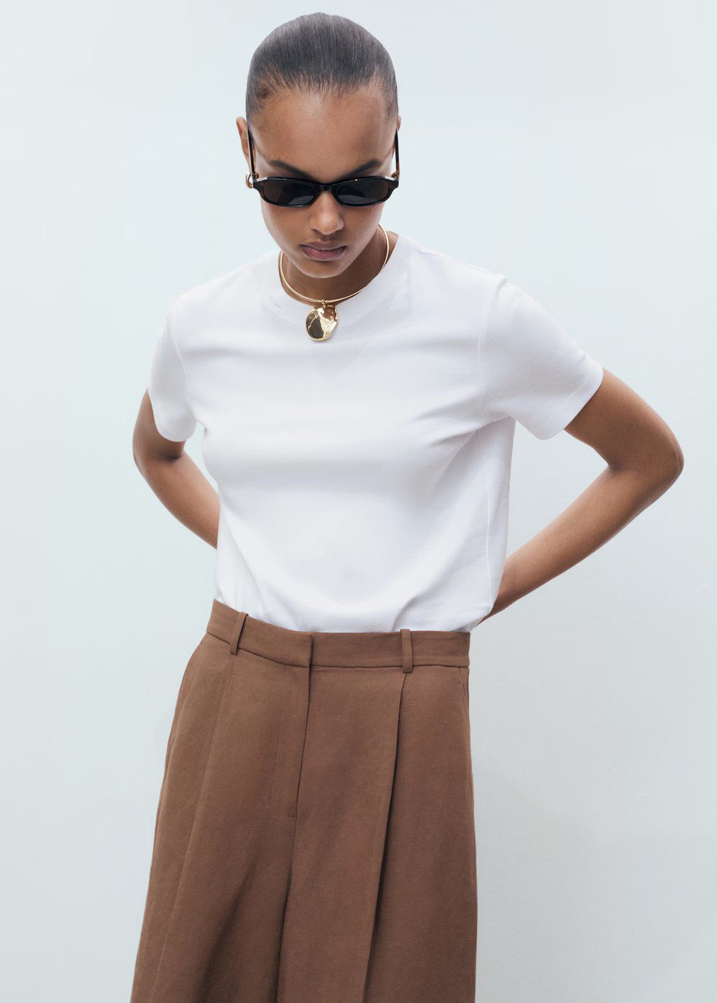 Cotton short-sleeved t-shirt - Women | MANGO United Kingdom | MANGO (UK)