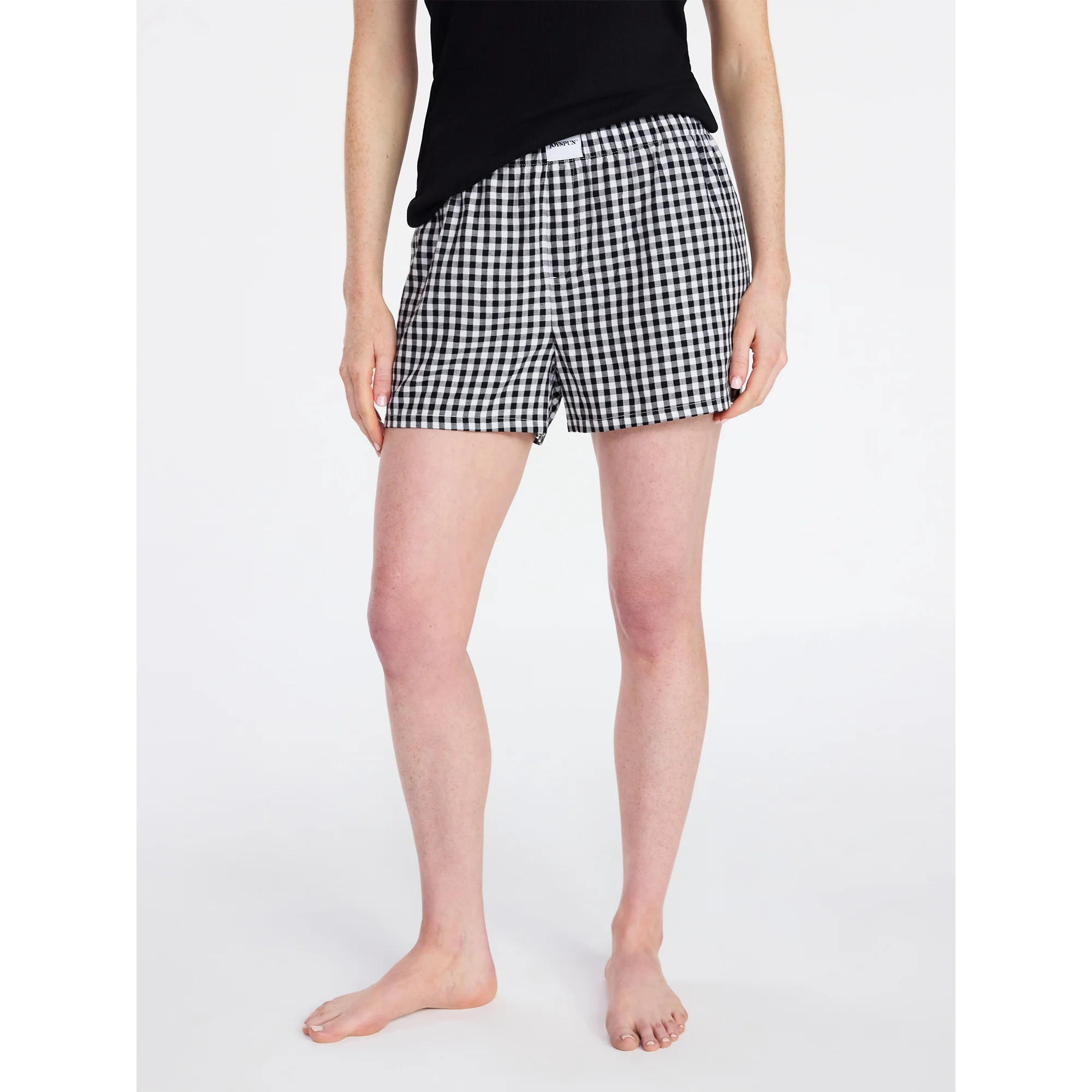 Joyspun Women's Woven Pajama Boxer Shorts, 3'' Inseam, Sizes XS-3X | Walmart (US)