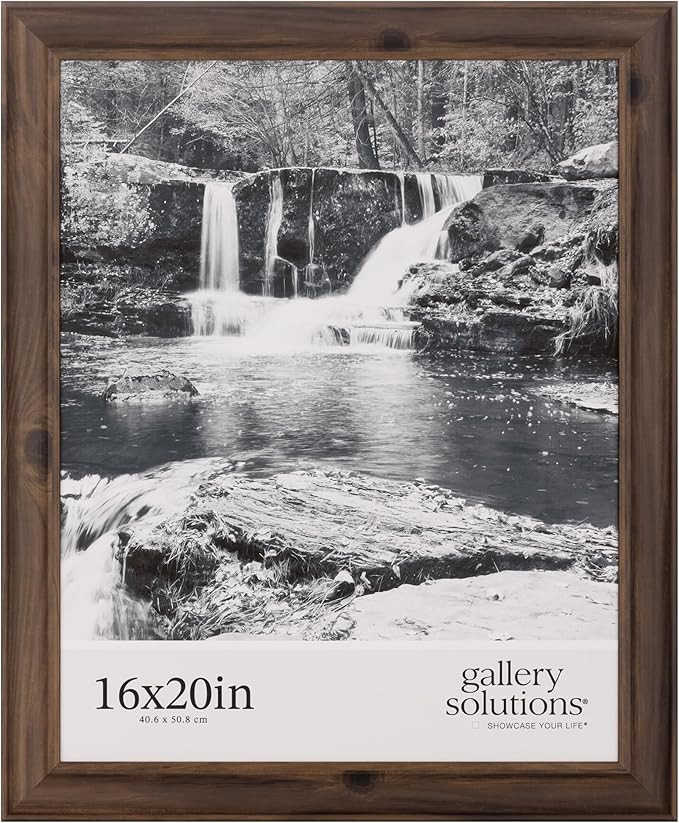 Gallery Solutions 16"x20" Walnut Picture Frame - Large Wall Photo, Artwork Holder - Stylish and V... | Amazon (US)