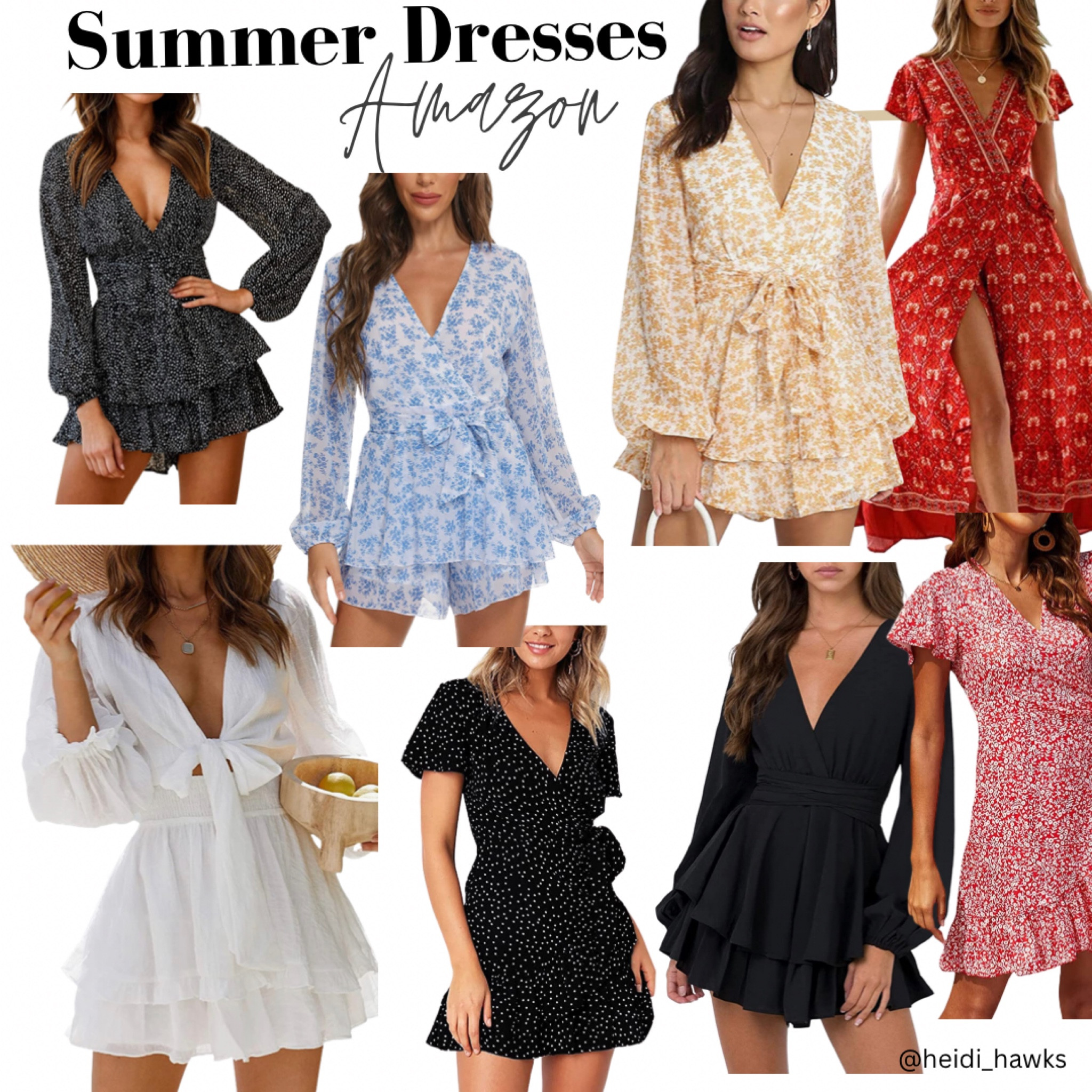 My favorite summer dresses all from Amazon. I own all and rewear them often! They are great summer dress, wedding guest, party dress, romper, shower dress, & work dress. 

#LTKunder50 #LTKFind #LTKstyletip