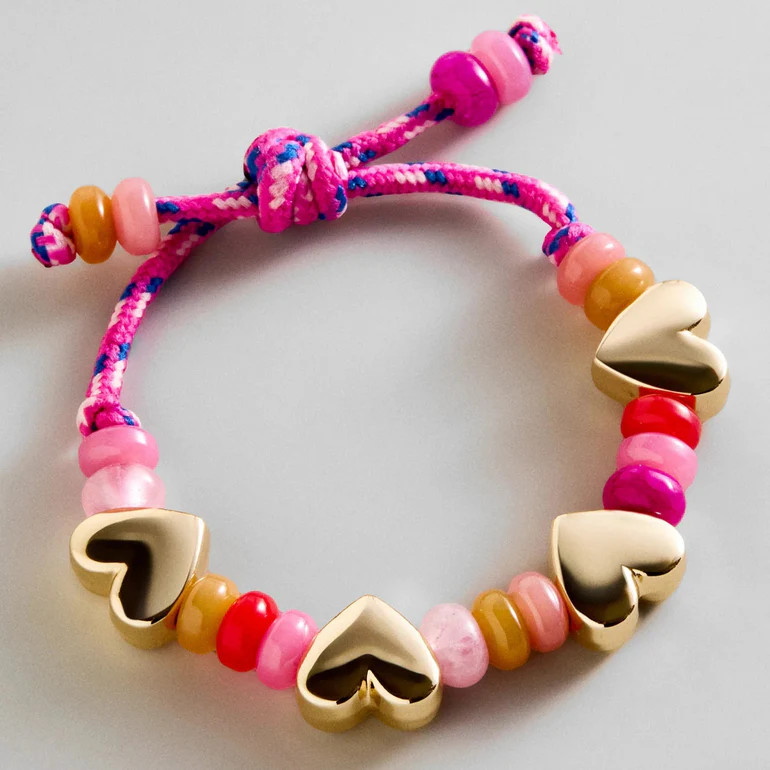 Happy Here Beaded Bracelet - Heart | BaubleBar