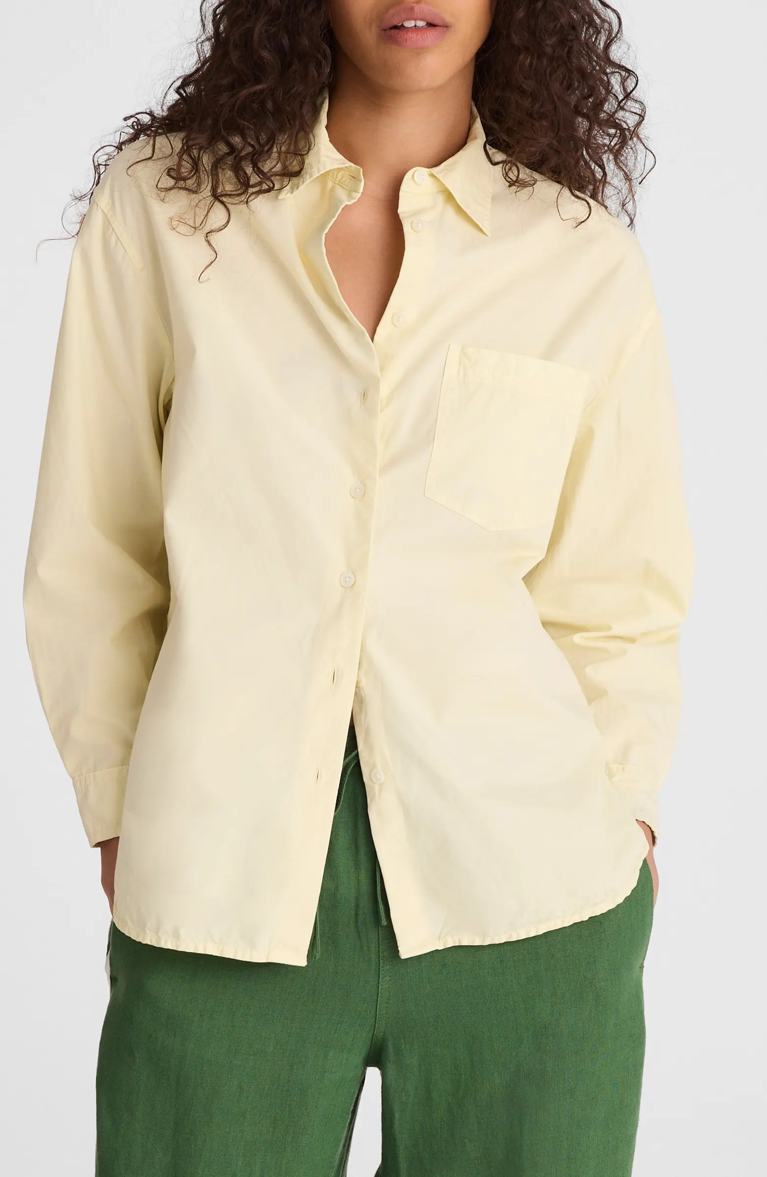 The Easy Poplin Button-Up Shirt | Nordstrom