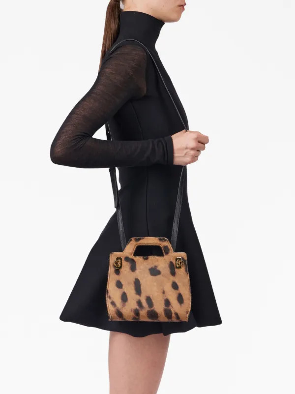 Ferragamo Wanda Mini leopard-print Bag - Farfetch | Farfetch Global