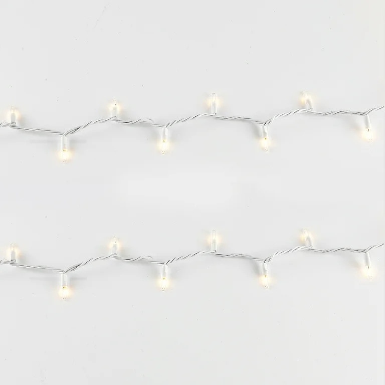 Indoor/Outdoor 100-Count Incandescent Mini Christmas String Lights, Warm White, 20.6', by Holiday... | Walmart (US)