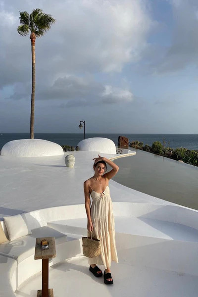 VRG GRL Summer In Capri Midi Dress // Cream | VRG Grl