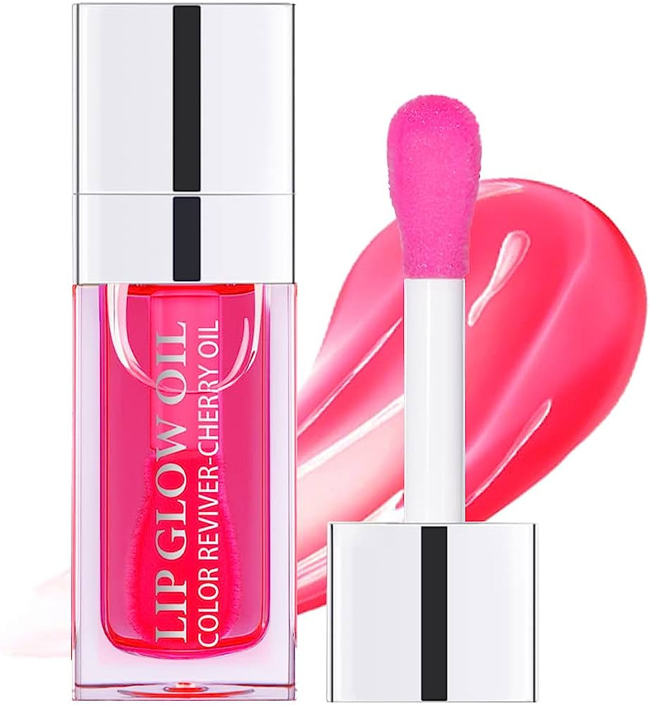 Hydrating Lip Glow Oil, Moisturizing Lip Glow Oil, Nourishing Glossy Transparent Lip Oil, Plumpin... | Amazon (US)