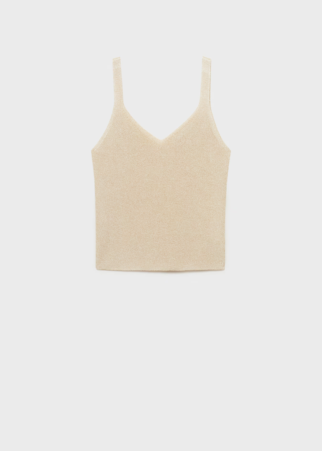 Lurex knitted V-neck top - Women | MANGO USA | Mango (US/MX/AU)