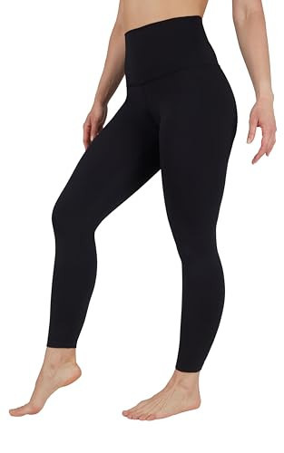 90 Degree By Reflex High Waist Legging 7/8 Tummy Control Yoga Workout Pants - Classic Black - XL | Amazon (US)