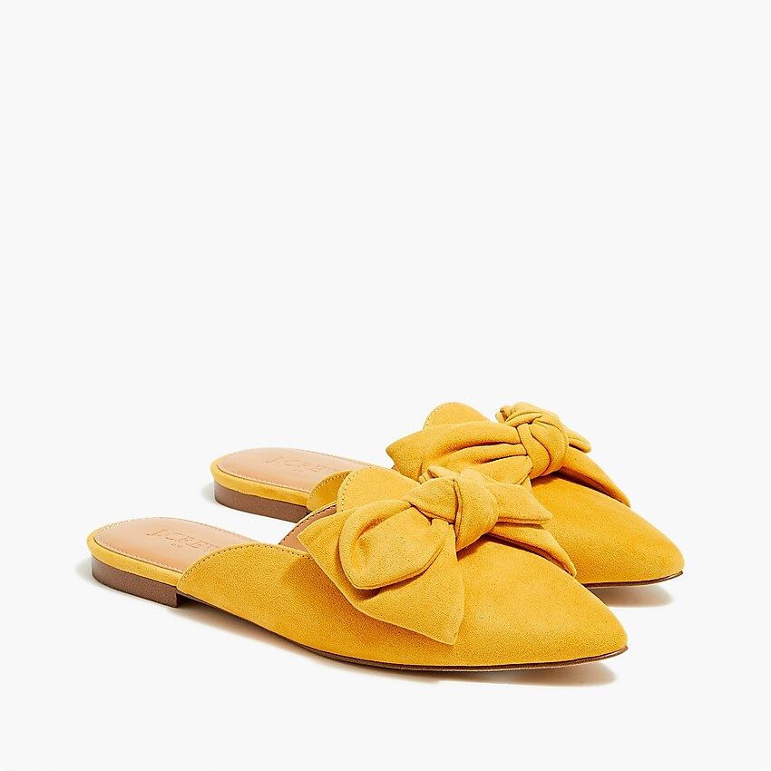 Sueded bow mules | J.Crew Factory