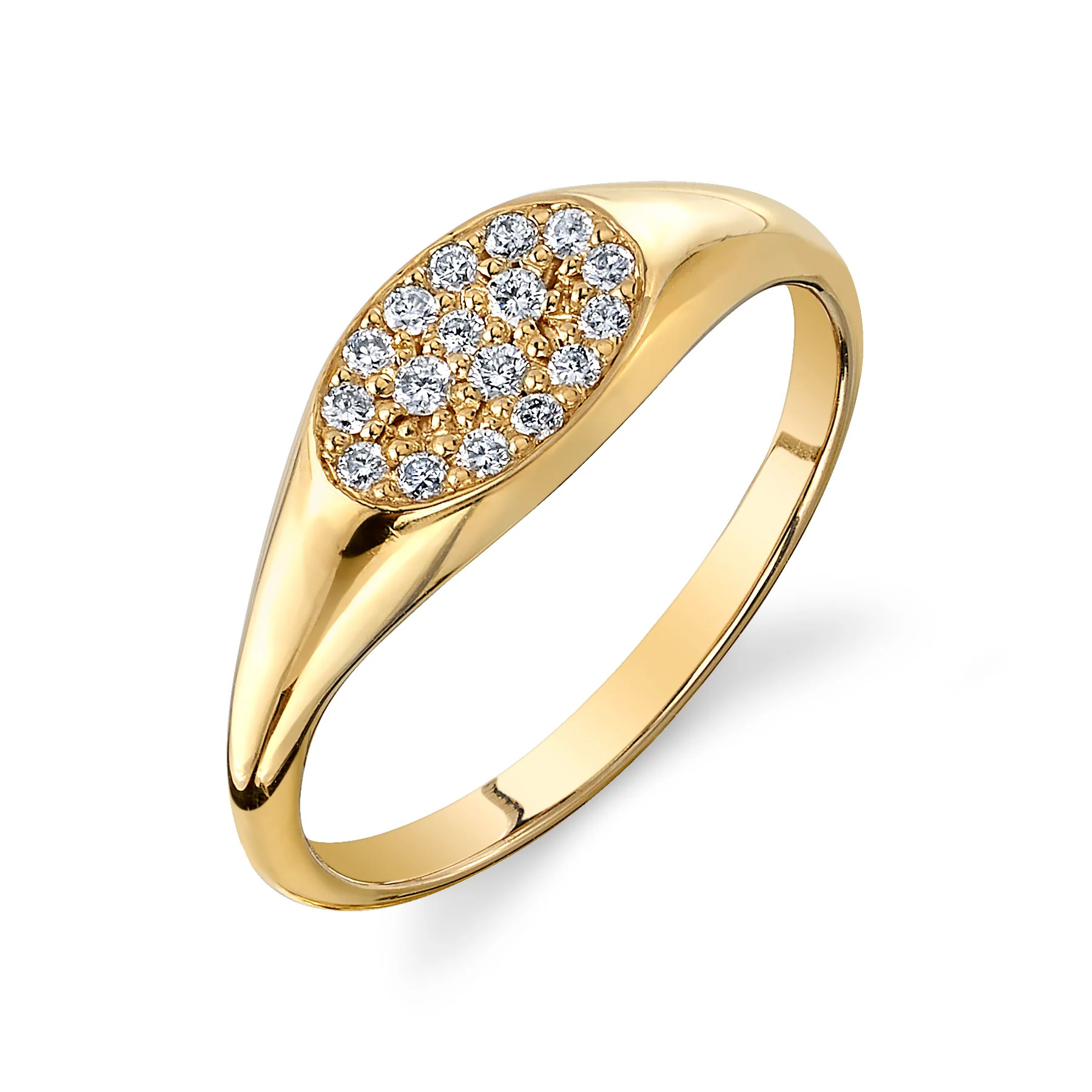 Diamond Pavé Signet Ring | Starling Jewelry