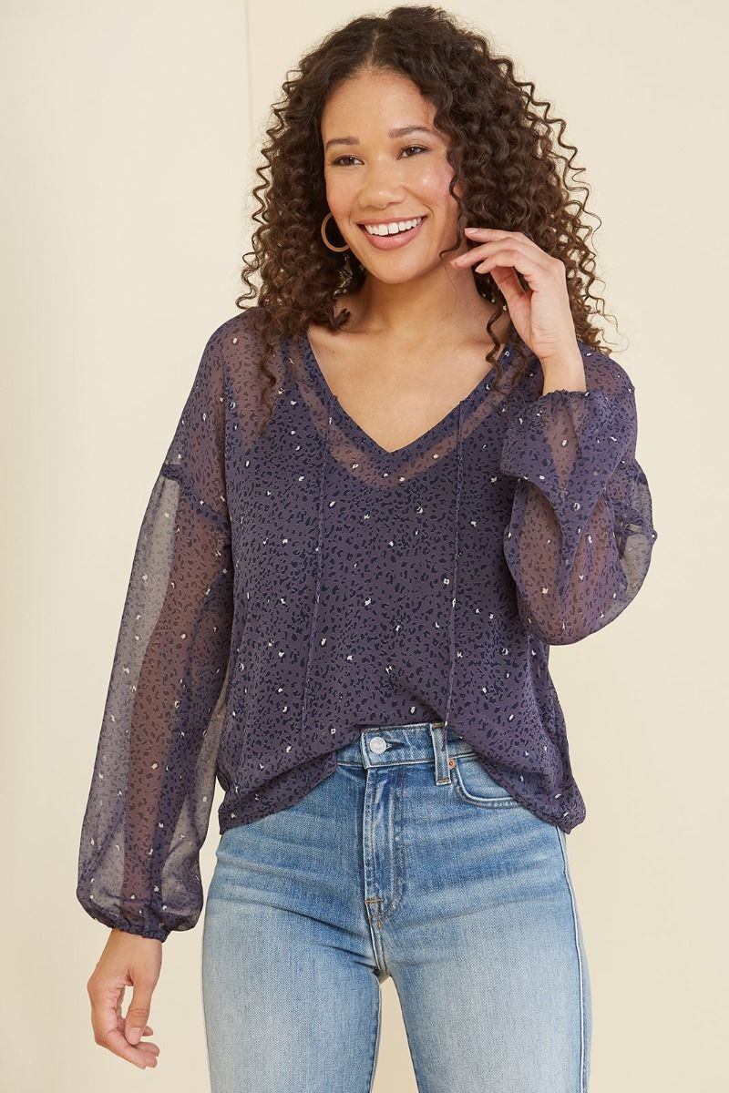 Fiona Leopard Tie Top | Evereve