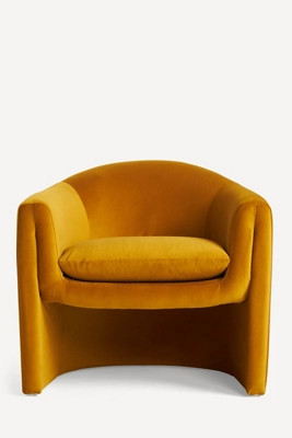 Sculptural Performance Velvet Occasional Chair | Anthropologie (US)