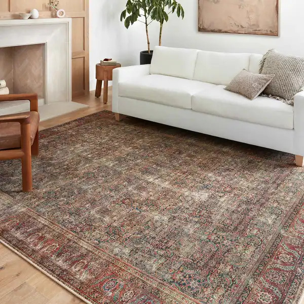 Alexander Home Sophia Printed Distressed Floral Vintage Area Rug - On Sale - Overstock - 34183704 | Bed Bath & Beyond