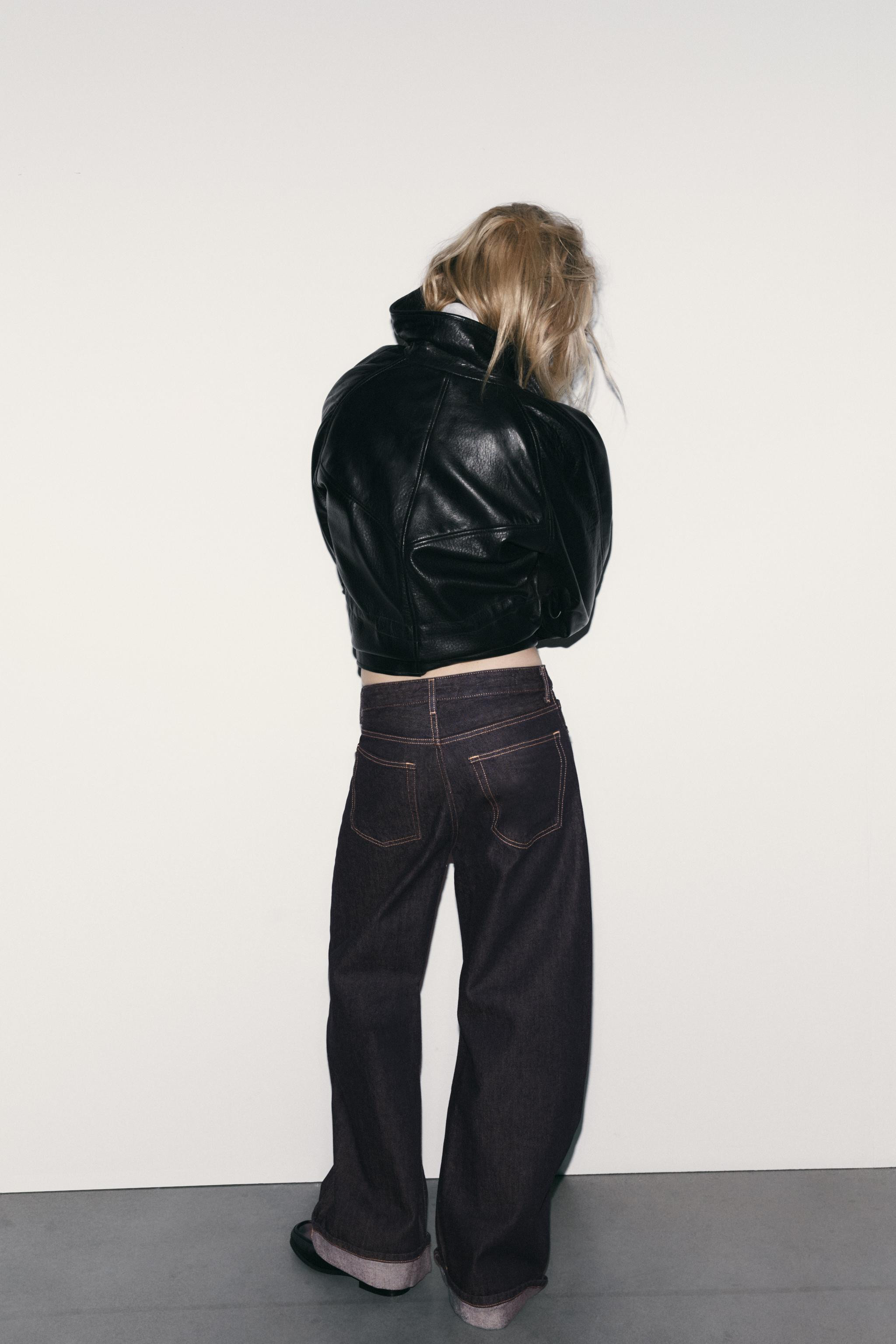 TRF BAGGY FOLDED MID-RISE JEANS | Zara US