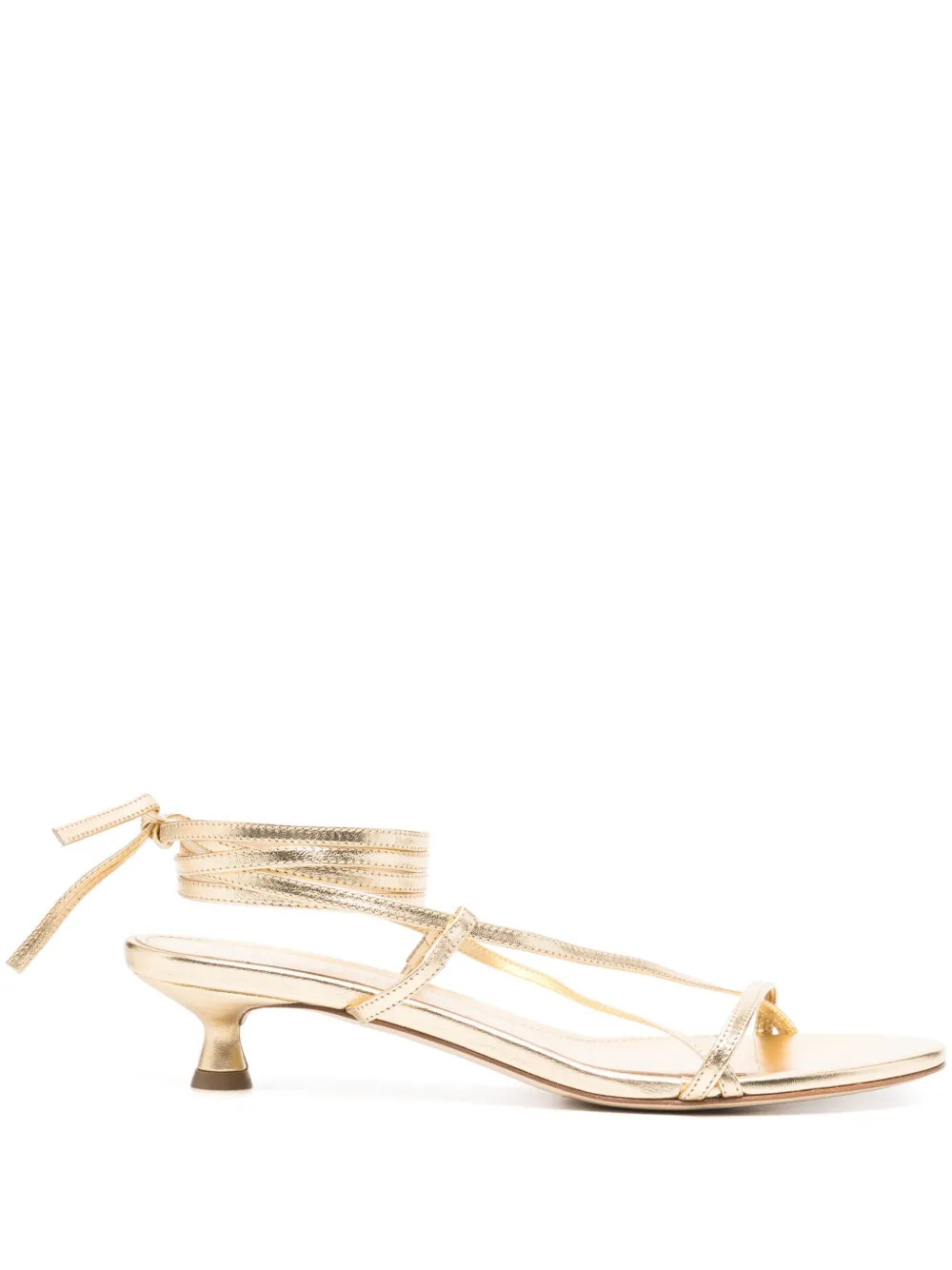 The DetailsAeydePaige 35mm leather sandalsMade in ItalyHighlightsgold-tone calf leather metallic ... | Farfetch Global