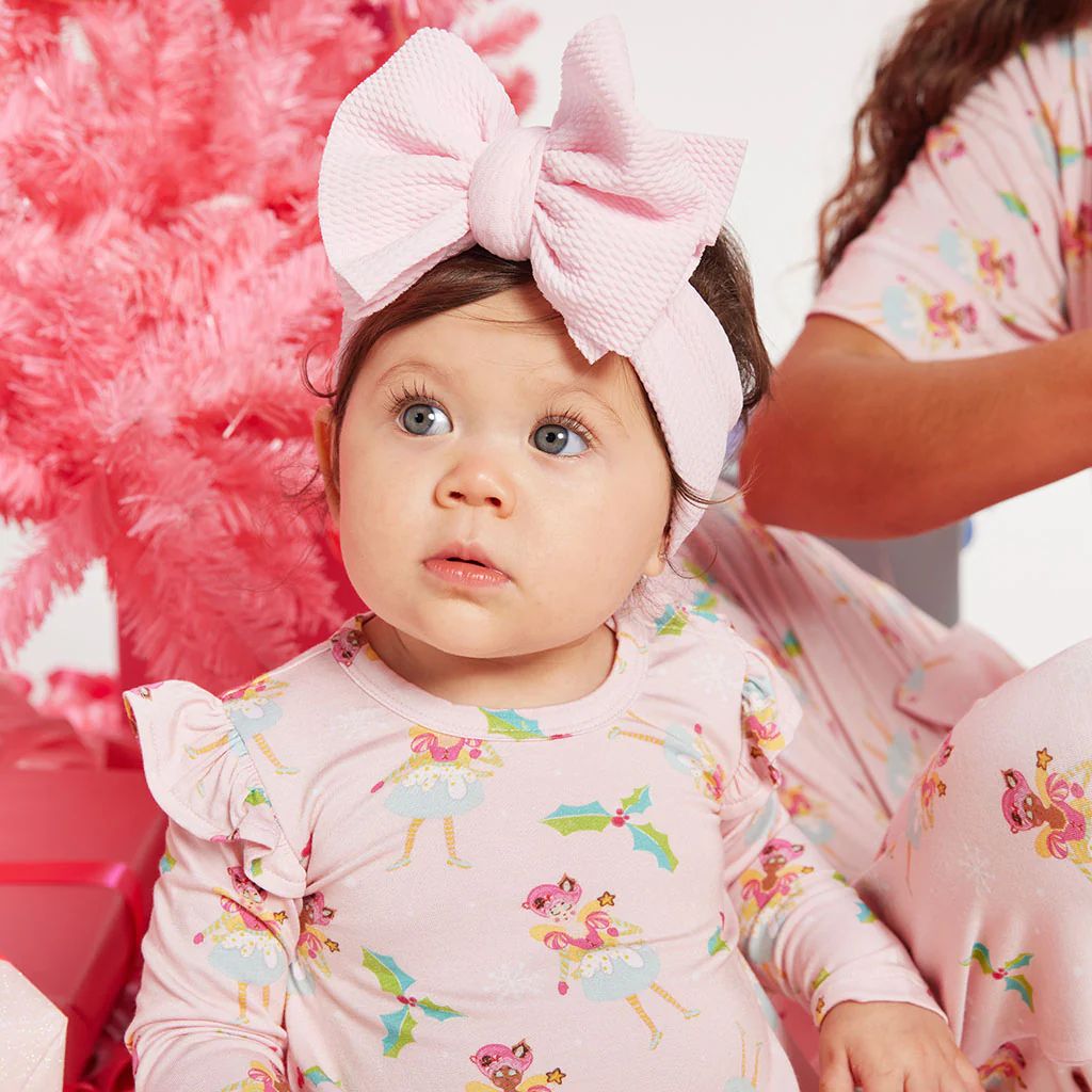 Pixie Pink Baby Girl Bubble Romper | Glitterville™ Sugarplum Pixie | Posh Peanut