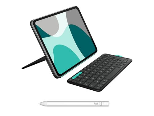 Logitech Flip Folio, Keyboard Case for iPad Pro 11-inch (M4) & iPad Air 11-inch (M2 & M3)(5th Gen - 2024) - Protective & Stowable Bluetooth Keyboard Case, Multi-Device Black+ Crayon Digital Pencil | Amazon (US)