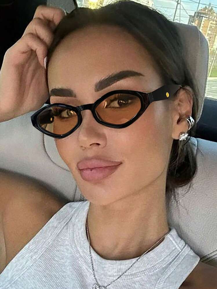1/3 Pcs Acrylic Street-Style Rhinestone Glasses For Women, Suitable For Daily Commute, Music Fest... | SHEIN