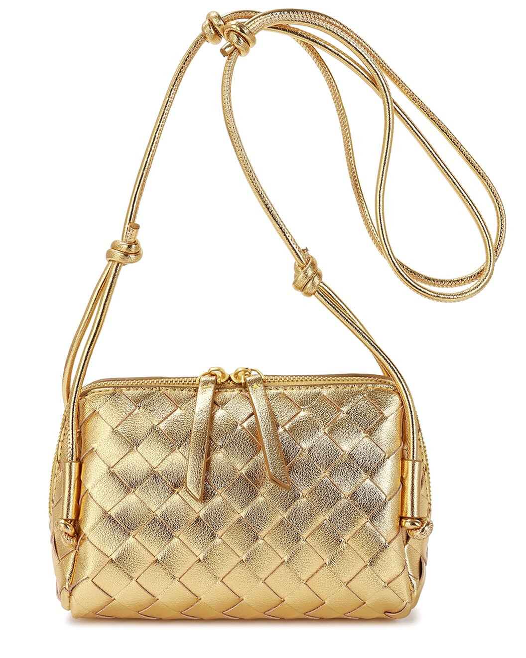 Hand-Woven Leather Crossbody | Gilt & Gilt City