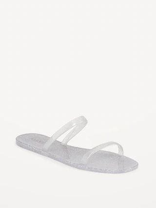 Shiny-Jelly Slide Sandals for Women | Old Navy (US)