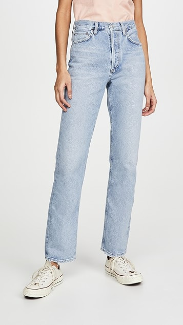 Lana Mid Rise Vintage Straight Jeans | Shopbop