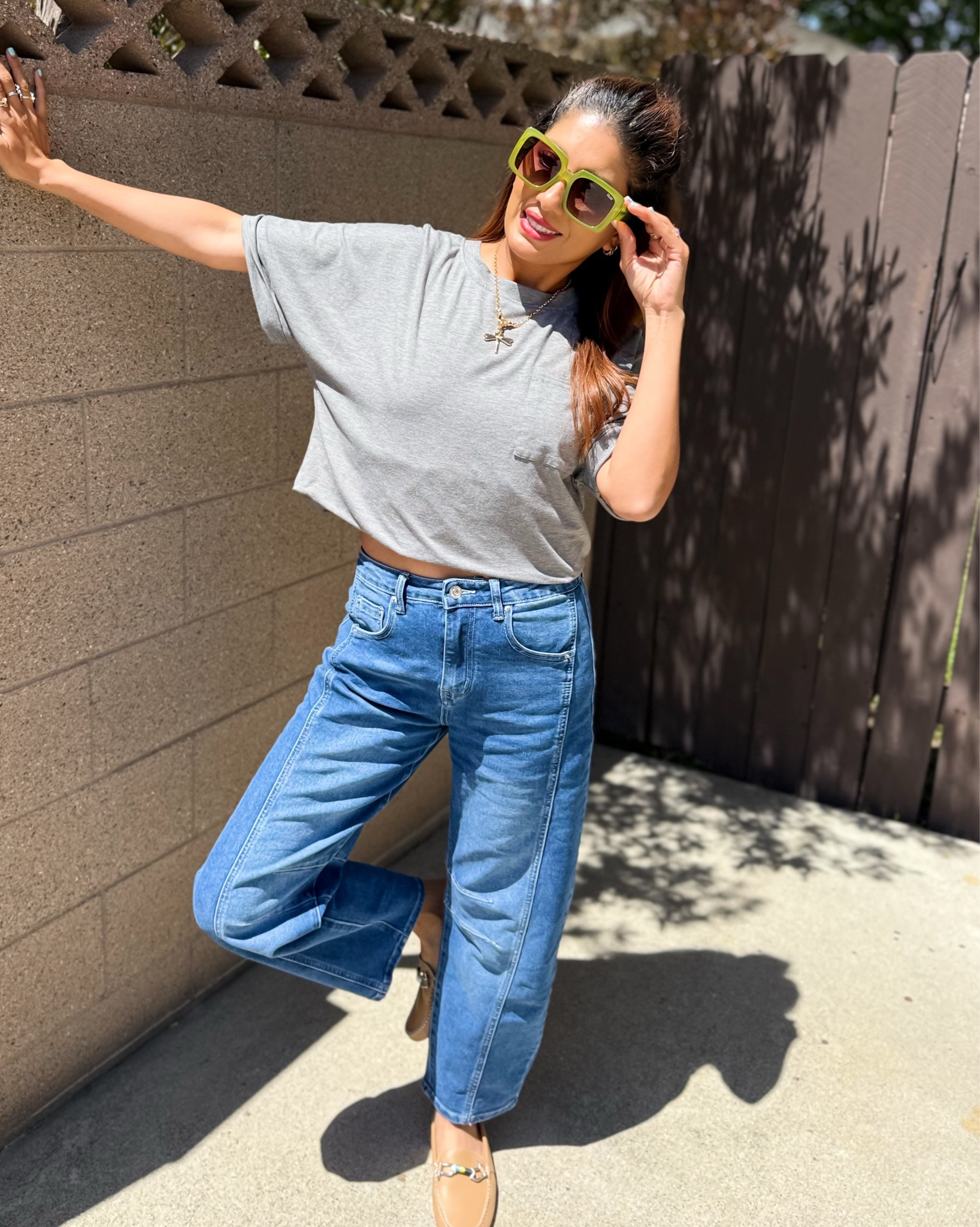 Easy everyday outfit but make it chic 🤍✨
I styled this oversized tee tucked under my bra for that effortless, cinched look (trust me… game changer 🙌). Paired it with these lightweight gingham pants for the perfect casual + put-together vibe.

This is my go-to for running errands, coffee runs, or just feeling cute and comfy without trying too hard. Add a statement sunglass + pop of color bag and you’re instantly elevated 💙

Everything is easy to mix, match, and rewear all season long!


casual outfit, everyday style, oversized tee outfit, t shirt styling hack, tucked shirt trick, gingham pants outfit, spring outfit ideas, summer casual look, mom style outfit, effortless chic outfit, comfy outfit ideas, relaxed fit outfit, neutral outfit with pop of color, street style casual, minimal chic outfit, airport outfit idea, coffee run outfit, laid back fashion, simple outfit inspo

#casualstyle #everydayoutfit #ootdstyle #springoutfits #summerstyle #effortlessstyle #momstyle #comfychic #outfitinspo #ltkstyle #ltkfashion #amazonstyle #ginghamstyle #neutralstyle #streetstyle

#LTKmomlife #LTKootd #LTKSeasonal