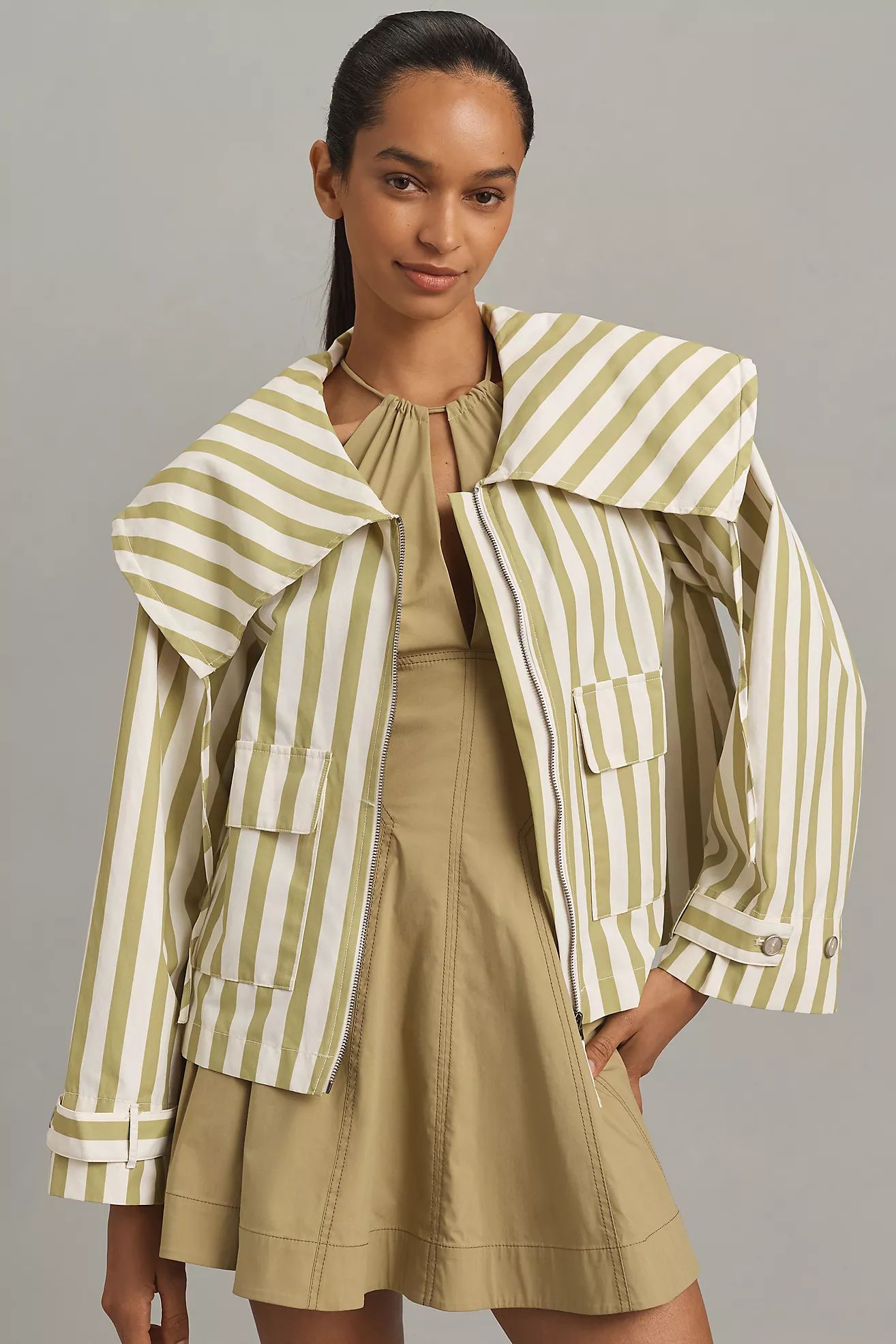 Maeve Oversized-Collar Jacket | Anthropologie (US)