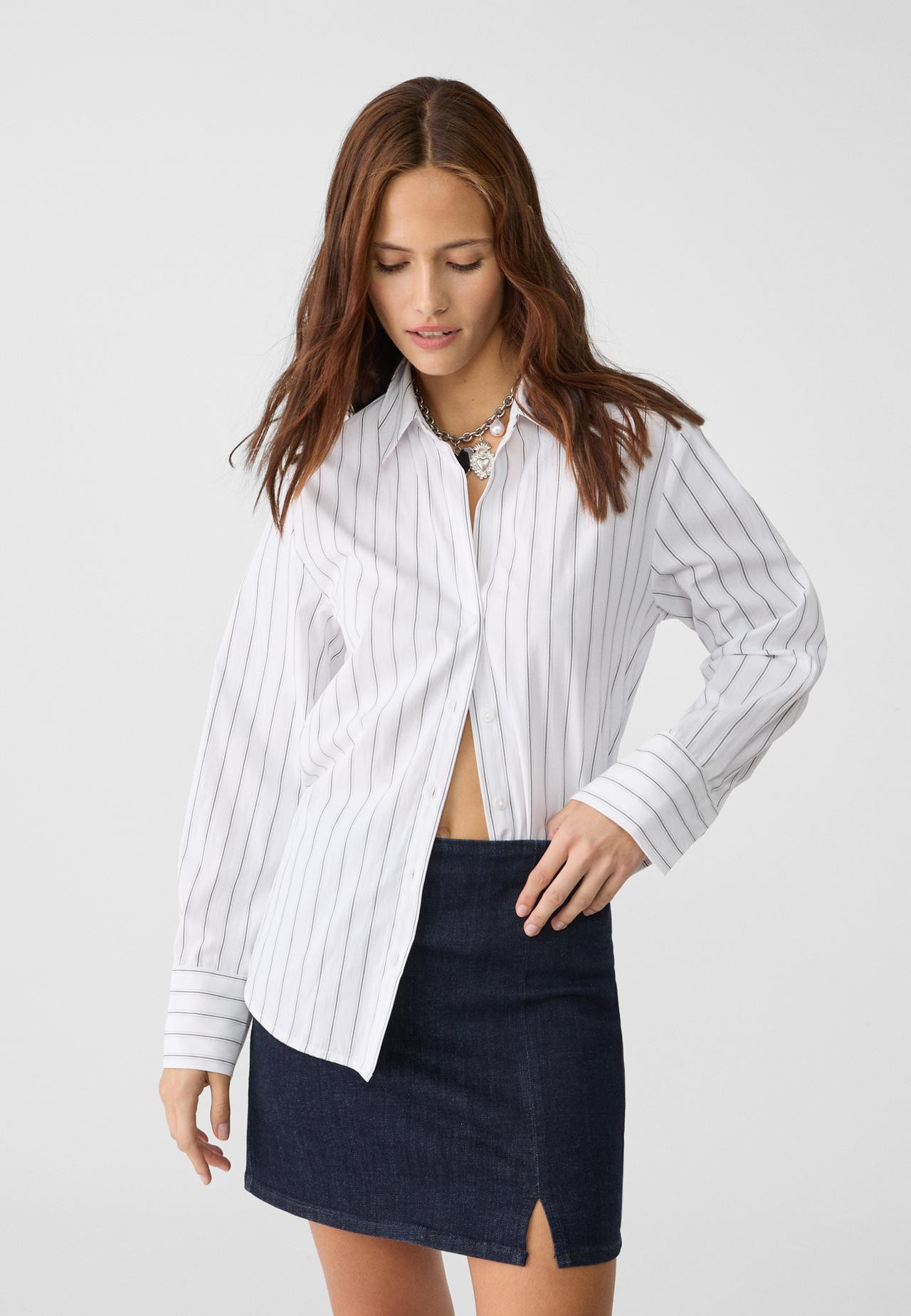 Tailored denim mini skirt | Stradivarius (UK)
