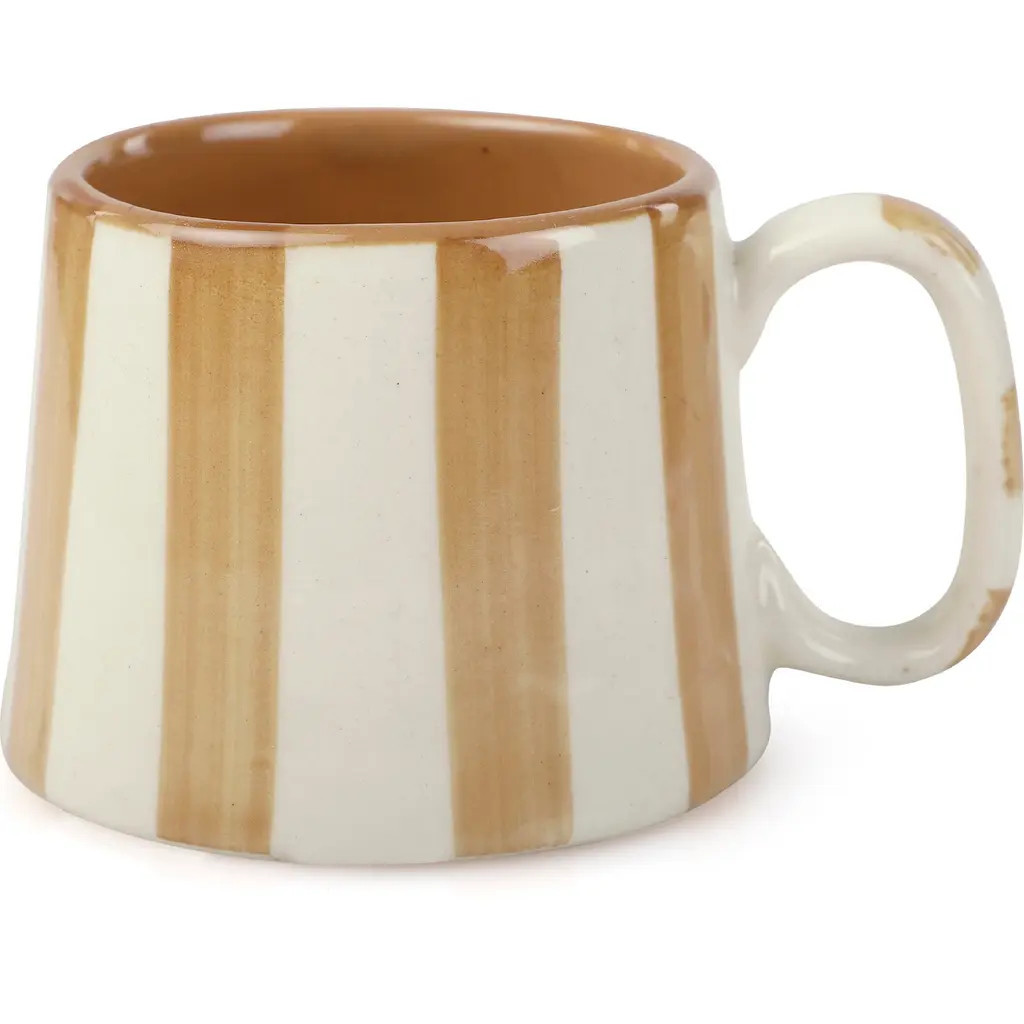 Casa Amarosa Stripe Mug in Brown at Nordstrom | Nordstrom