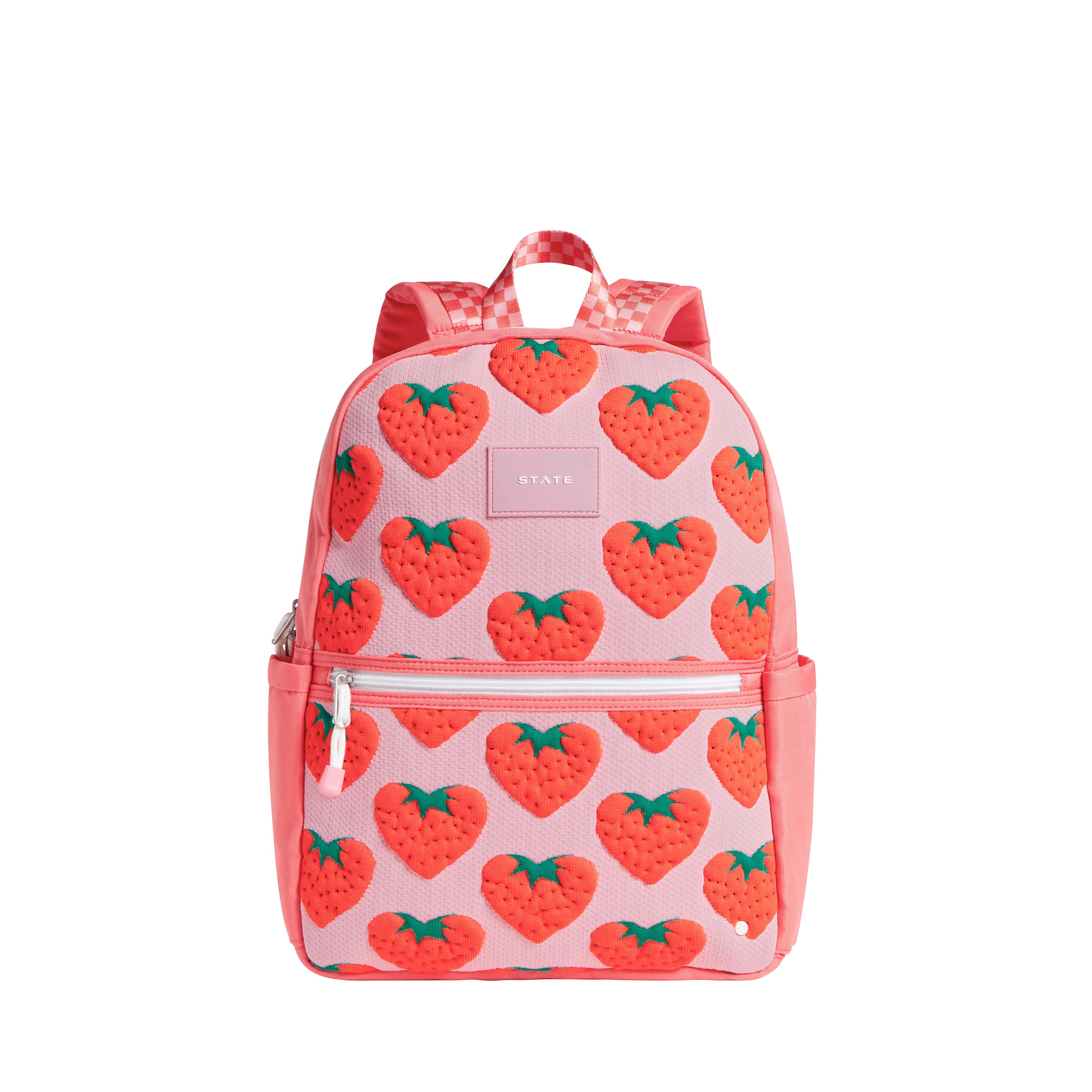 STATE Bags | Kane Kids Double Pocket Backpack Intarsia Strawberries | STATE Bags